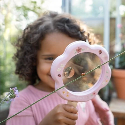 LITTLE DUTCH - Wooden Magnifying Glass - Pink - Fairy Garden