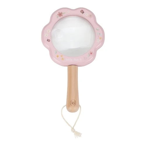 LITTLE DUTCH - Wooden Magnifying Glass - Pink - Fairy Garden