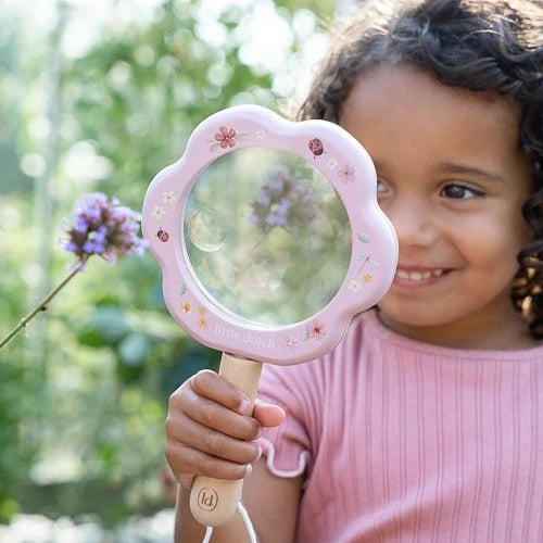 LITTLE DUTCH - Wooden Magnifying Glass - Pink - Fairy Garden