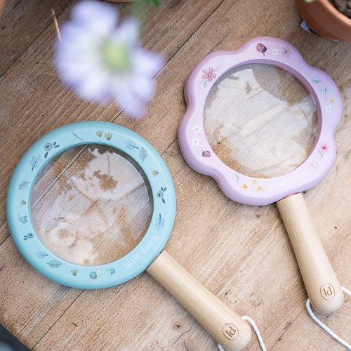 LITTLE DUTCH - Wooden Magnifying Glass - Pink - Fairy Garden