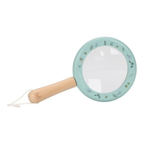LITTLE DUTCH - Wooden Magnifying Glass - Blue - Forest Friends