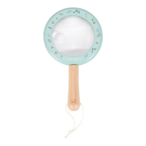 LITTLE DUTCH - Wooden Magnifying Glass - Blue - Forest Friends
