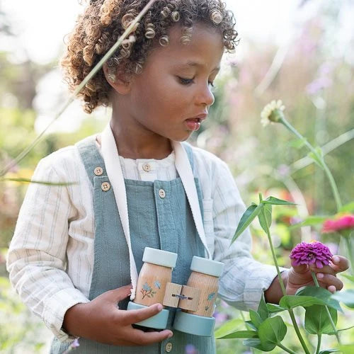 LITTLE DUTCH - Wooden Binoculars - Blue - Forest Friends