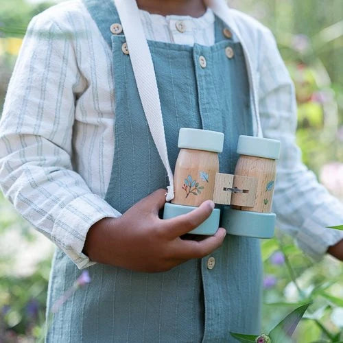 LITTLE DUTCH - Wooden Binoculars - Blue - Forest Friends
