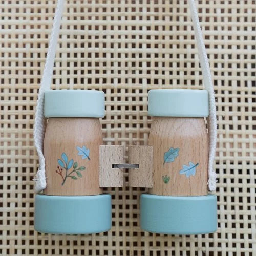 LITTLE DUTCH - Wooden Binoculars - Blue - Forest Friends