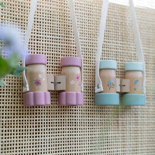 LITTLE DUTCH - Wooden Binoculars - Blue - Forest Friends