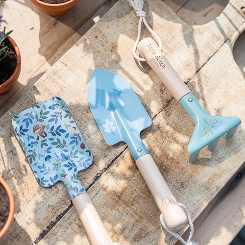 LITTLE DUTCH - Garden tools - Blue - Forest Friends