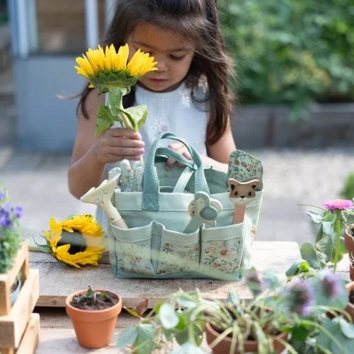 LITTLE DUTCH - Garden gift set 10-piece - Blue - Forest Friends