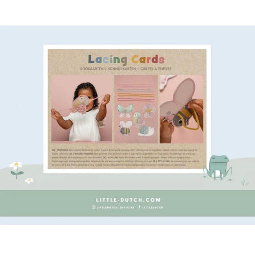 LITTLE DUTCH -  Lacing Cards Flowers & Butterflies