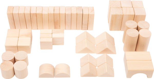small foot - Wooden building blocks natural 50-pack in bag