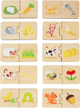 small foot - Feeding Animals Wooden Puzzle Learning Game