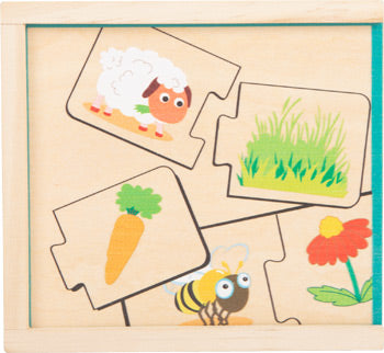 small foot - Feeding Animals Wooden Puzzle Learning Game