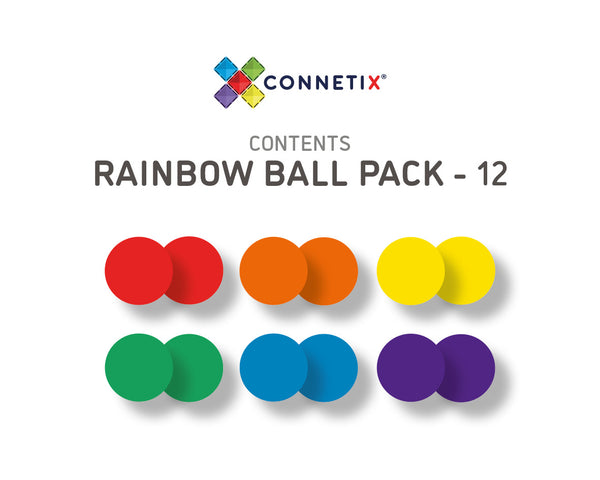 CONNETIX - 12 Pc Rainbow Replacement Ball Pack