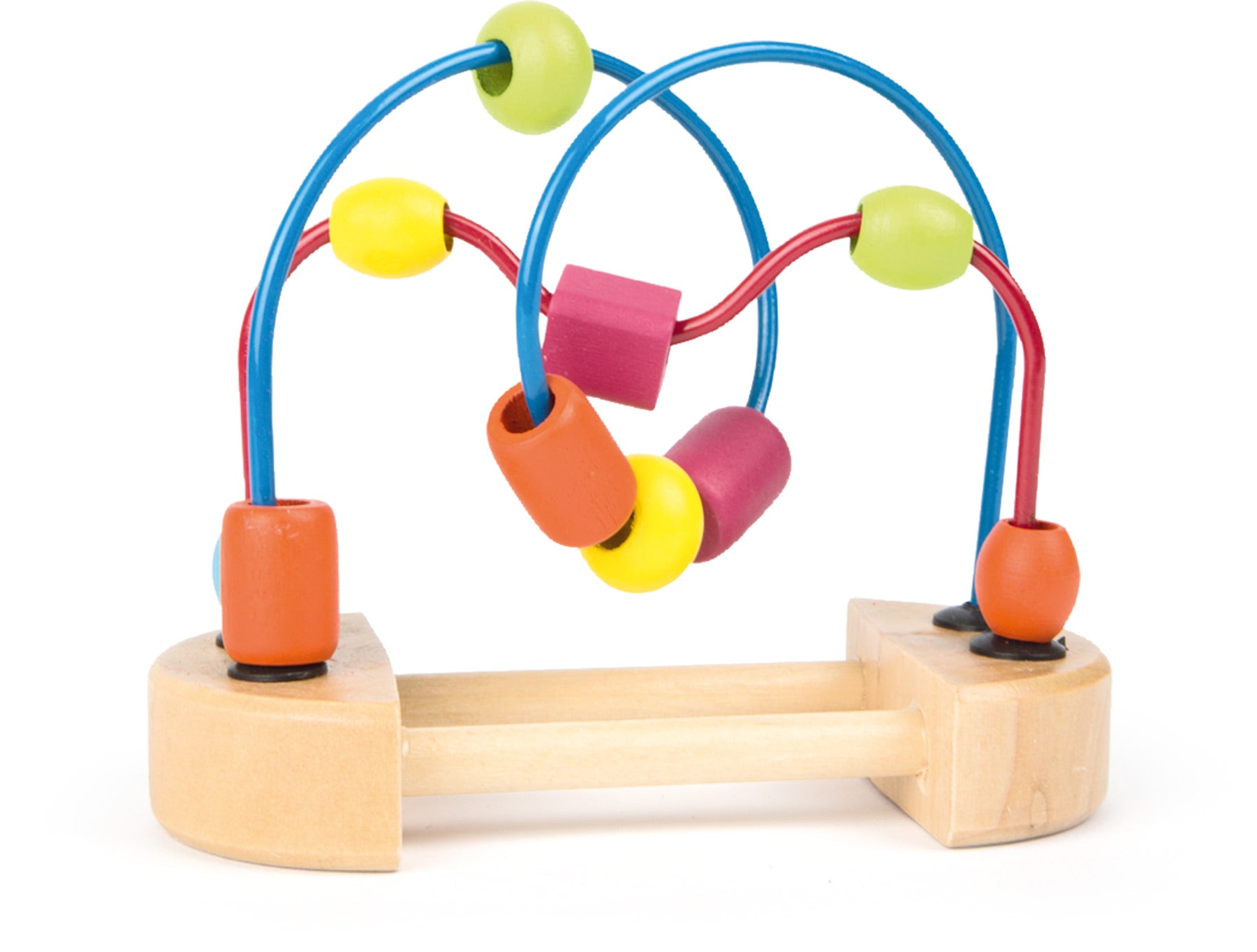 Small Foot 11053 Jeu à Enfiler Souris Et Fromage – Bois FSC 100%, Hêtre Naturel – Motricité Fine, Concentration, Voyage
