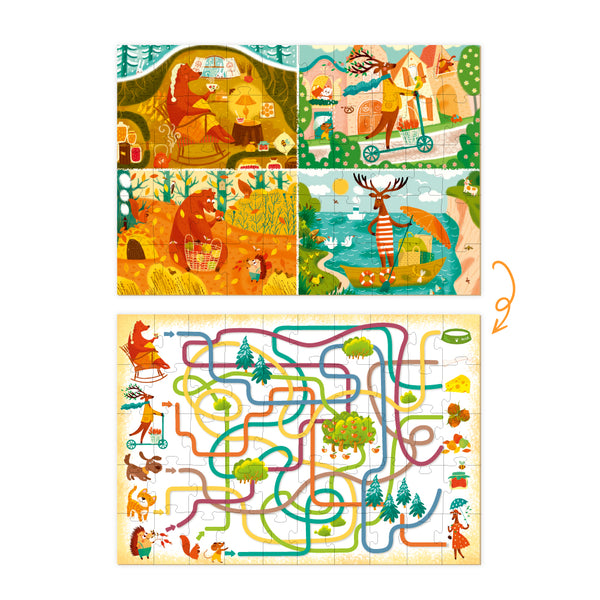 MON PUZZLES - 50pcs - OBSERVATION  Puzzle - Animals And Seasons