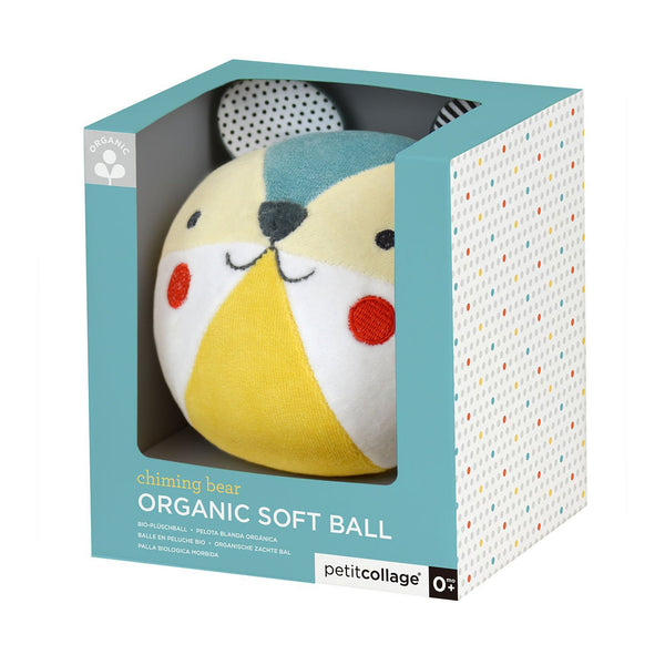 Petit Collage Organic Bear Soft Chime Ball