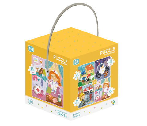 DODO TOYS - Puzzle 4in1 - 12-16-20-24 elements - Professions