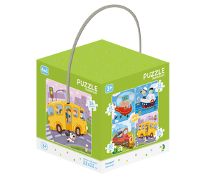 DODO TOYS - Puzzle 4in1 - 12-16-20-24 elements - Transport