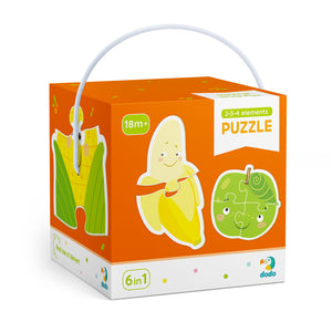 DODO TOYS - Puzzle 2-3-4 Elements - Fruits and Vegetables