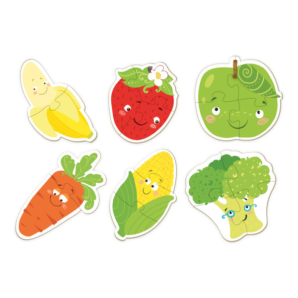DODO TOYS - Puzzle 2-3-4 Elements - Fruits and Vegetables