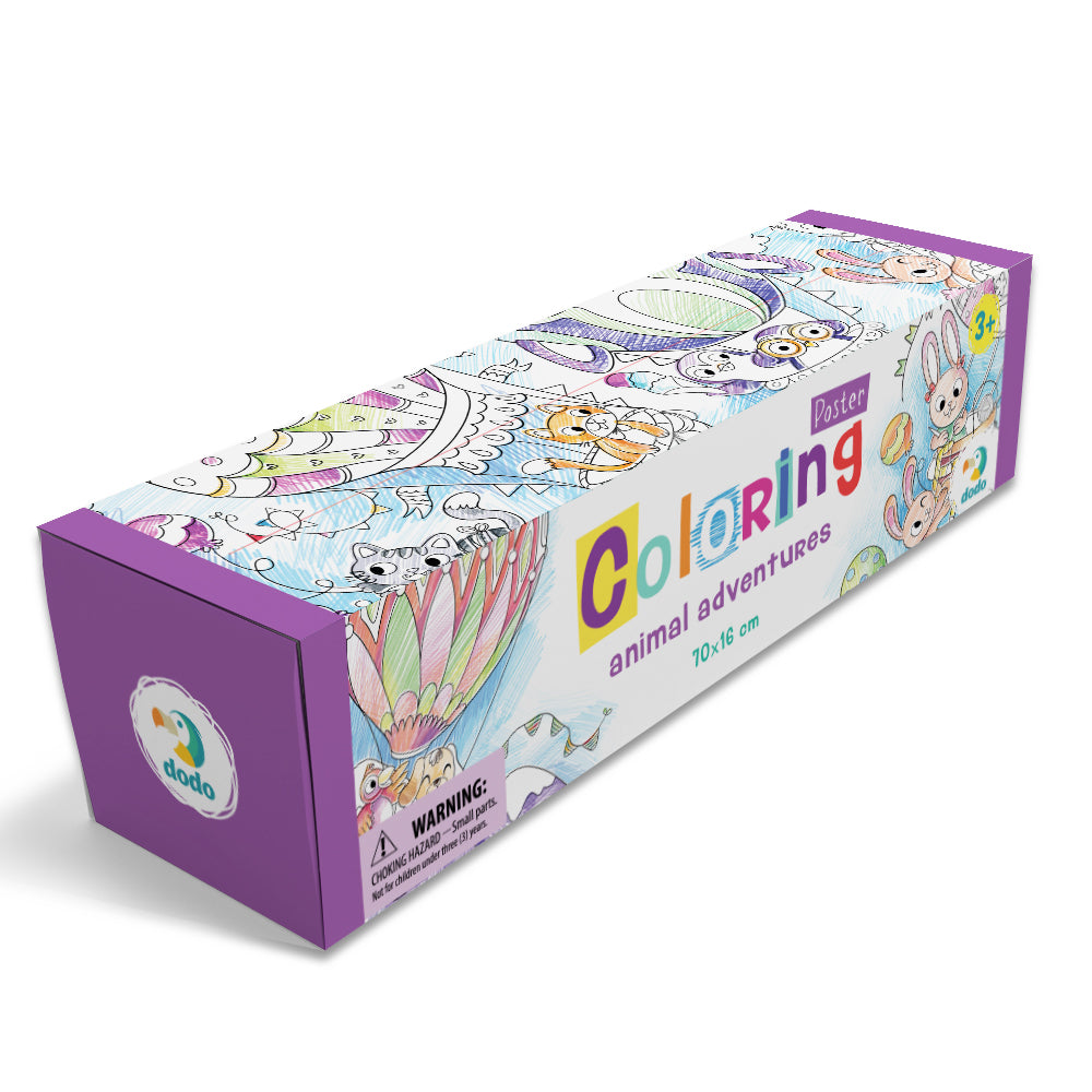 DODO TOYS - Colouring poster - Animal adventures