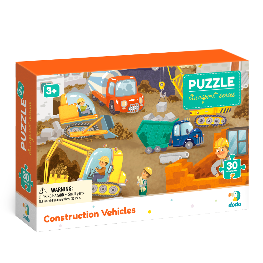 DODO TOYS - 30pcs - Puzzle - Construction Vehicles