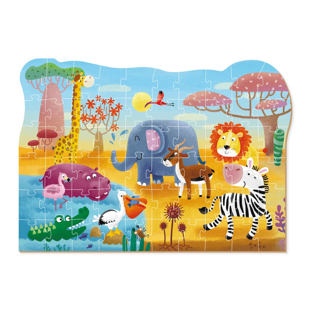DODO TOYS - 60pcs - Puzzle - In hot Africa – The Learning Curve