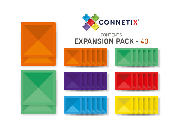 CONNETIX - 40 Piece Square Pack
