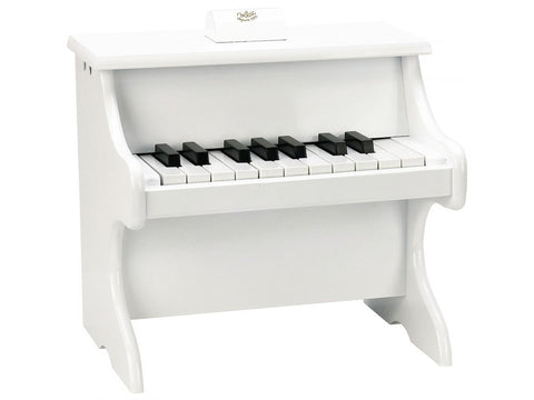 VILAC - 18-Key White Upright Piano with Scores