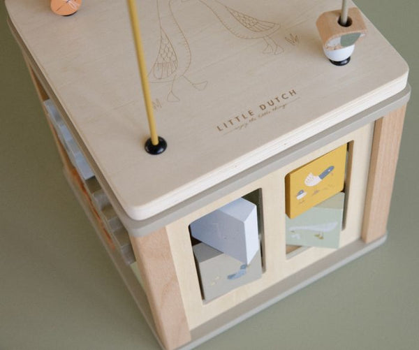 LITTLE DUTCH - Wooden Activity Cube - Little Goose