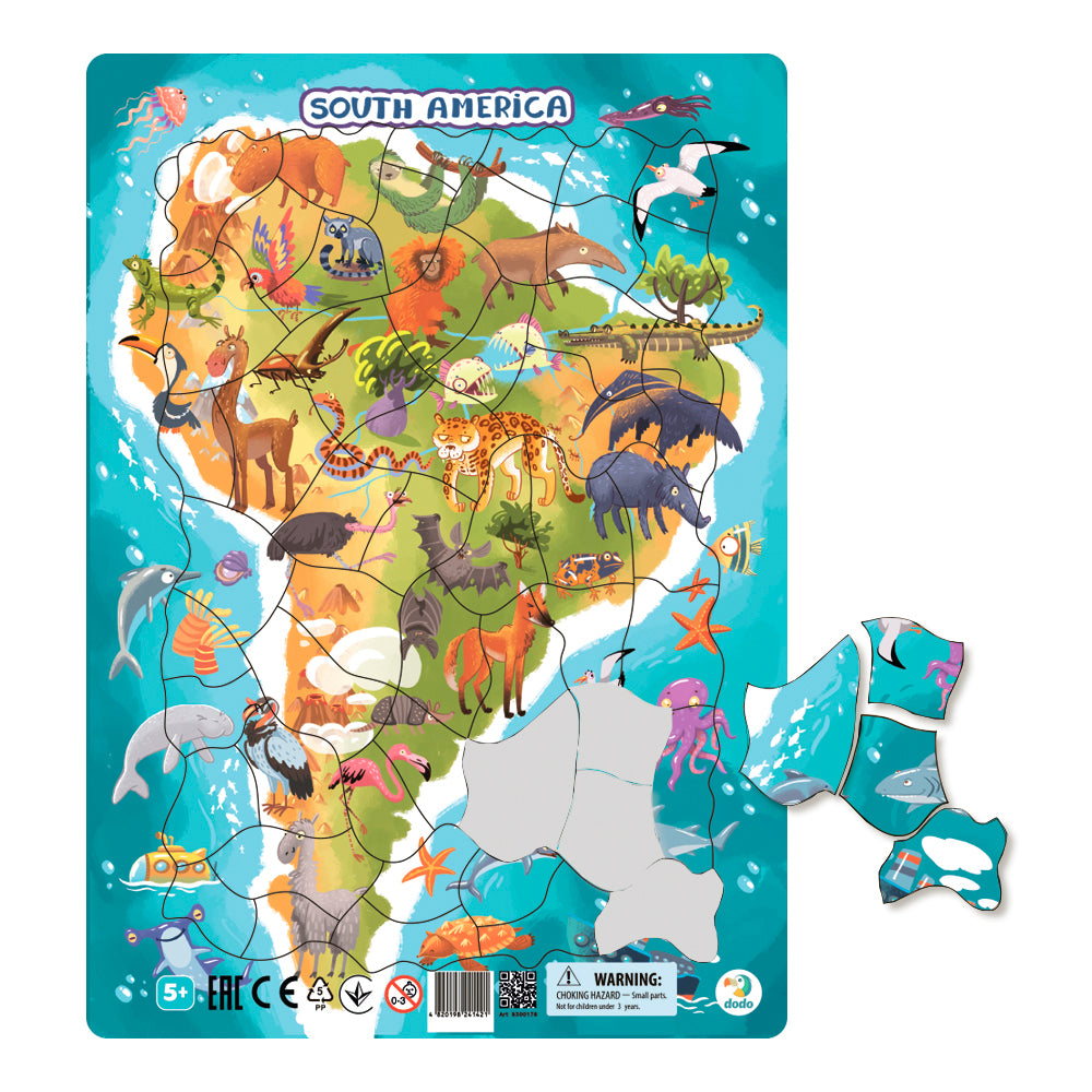 DODO TOYS - Frame Puzzle - South America