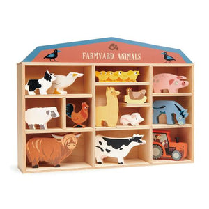 TENDER LEAF TOYS - 13 Farmyard Animals with Shelf